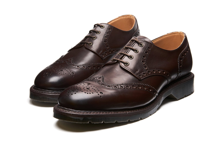 Walnut Solovair 4 Eye Gibson Men's Brogue Shoes | 189250RSX