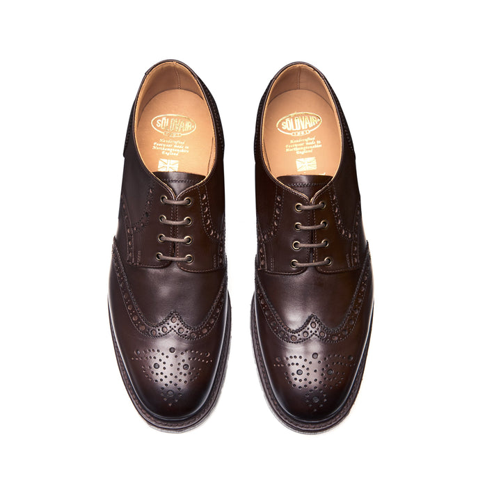 Walnut Solovair 4 Eye Gibson Men's Brogue Shoes | 189250RSX