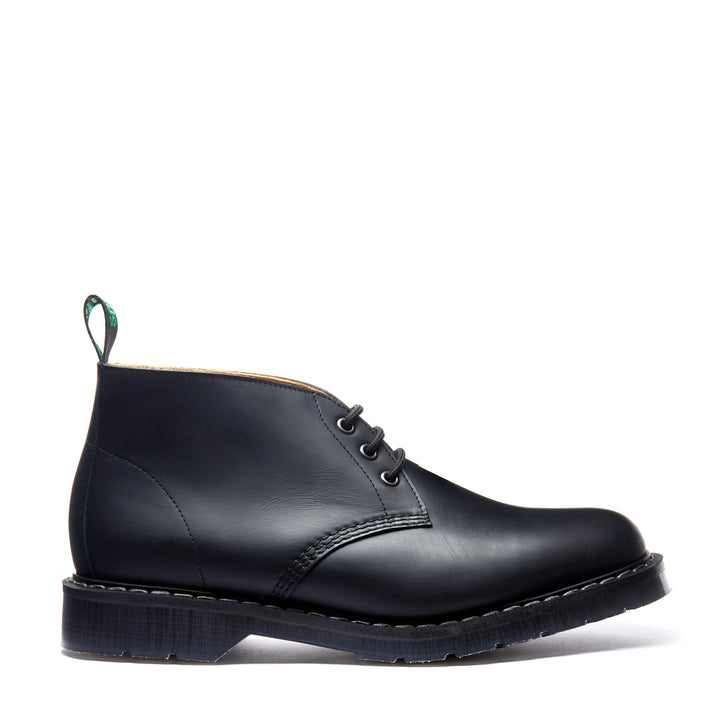 Black Greasy Solovair 3 Eye Men's Chukka Boots | 417958XYD