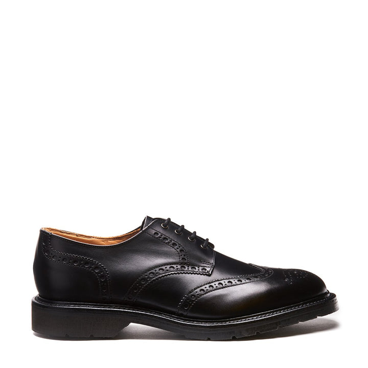 Black Solovair 4 Eye Gibson Men's Brogue Shoes | 914350NYM