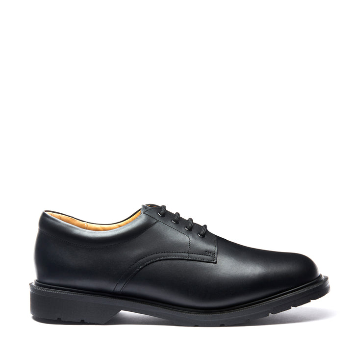 Black Solovair 4 Eye Men's Gibson Shoes | 601874GYZ