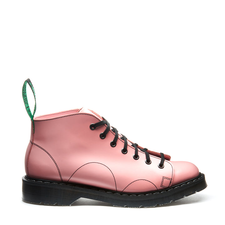 Blush Pink Hi-Shine Solovair 7 Eye Men's Monkey Boots | 710895HBE