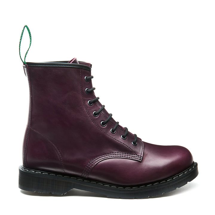 Burgundy Gaucho Solovair 8 Eye Men's Derby Boots | 823569OCL