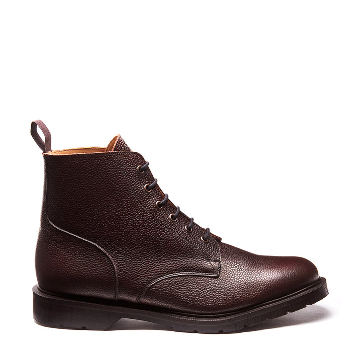 Burgundy Grain Solovair 6 Eye Men's Derby Boots | 618379DIG