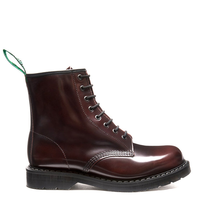 Burgundy Rub-Off Solovair 8 Eye Men's Derby Boots | 168905AWF