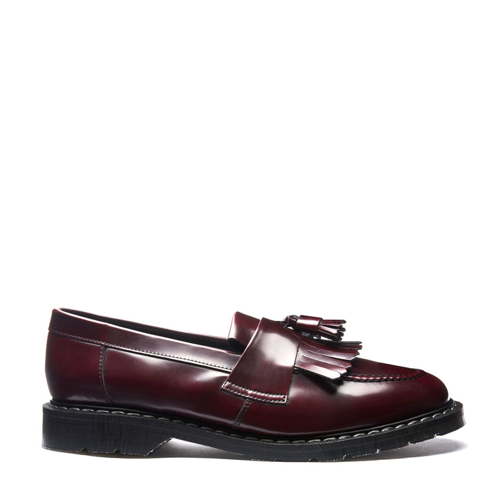 Cherry Red Rub-Off Solovair Tassel Loafer Men's Vegan Shoes | 318506FAN