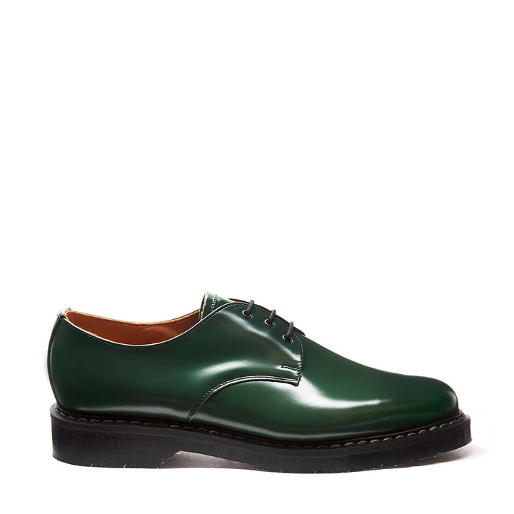 Green Hi-Shine Solovair 3 Eye Men's Gibson Shoes | 310972KLH