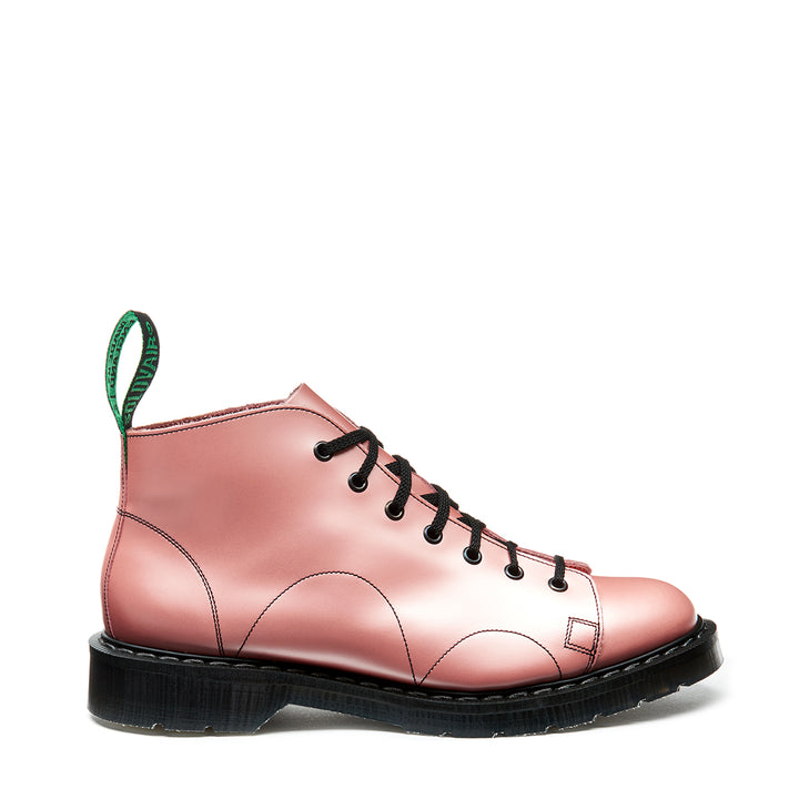 Iridescent Pink Hi-Shine Solovair 7 Eye Women's Monkey Boots | 768943UBI