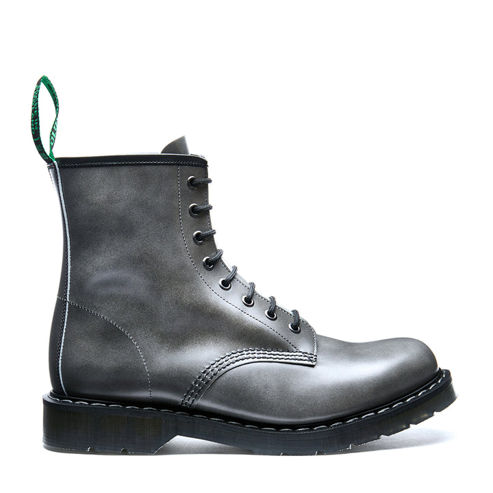 Lunar Grey Hi Shine Solovair 8 Eye Men's Derby Boots | 821054BDW