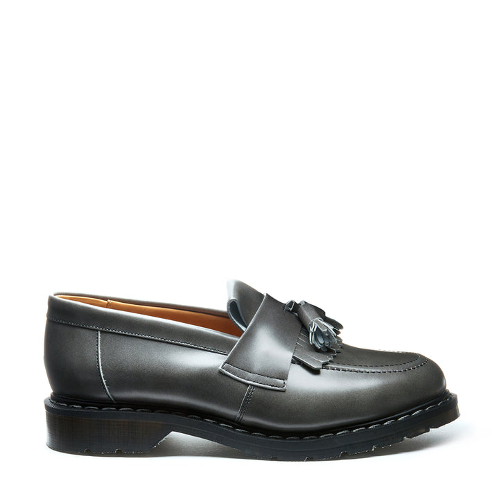 Lunar Grey Hi Shine Solovair Tassel Men's Loafers | 908571ART