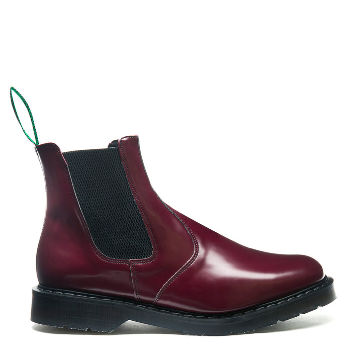 Merlot Hi-Shine Solovair Vegan Dealer Boots Women's Chelsea Boots | 836401QSV