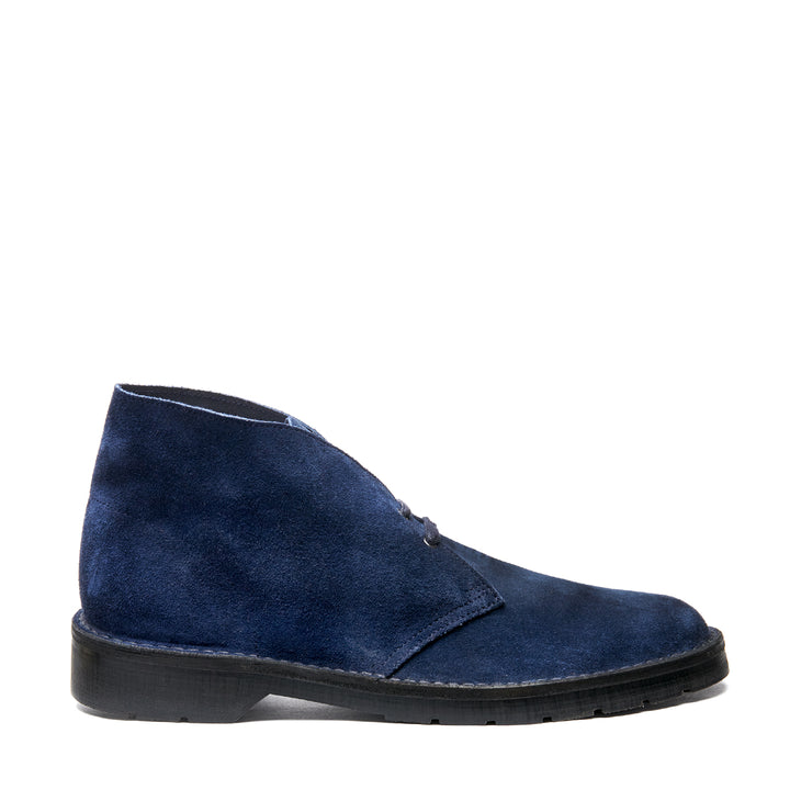 Navy Solovair Suede Men's Chukka Boots | 956873EKF