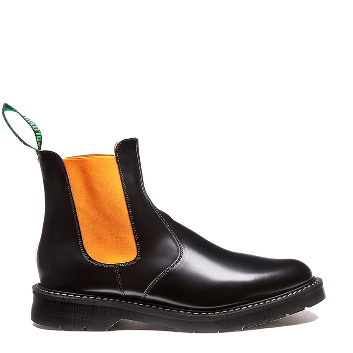 Orange & Black Solovair Dealer Boots Women's Chelsea Boots | 584673XMY