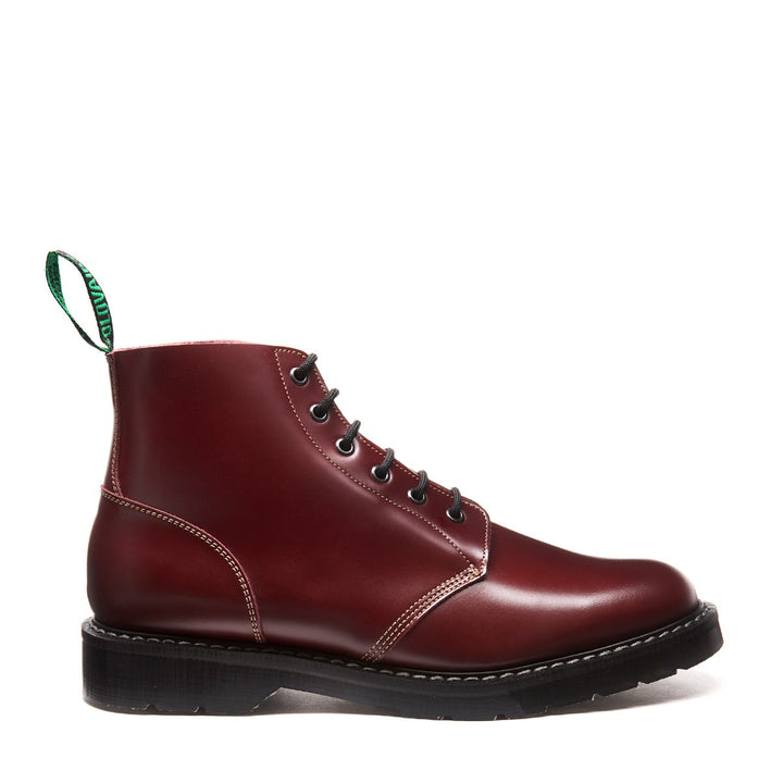 Oxblood Hi-Shine Solovair 6 Eye Men's Astronaut Boots | 612970JES