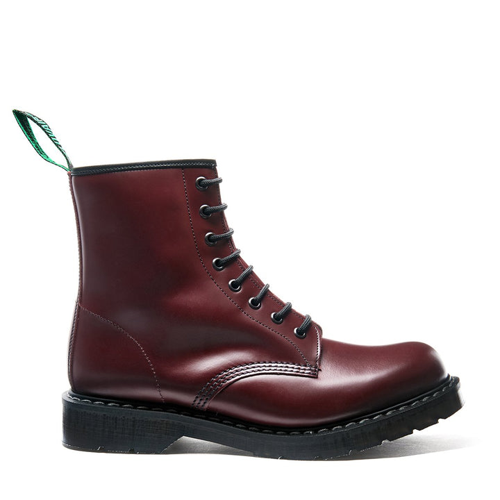 Oxblood Hi-Shine Solovair 8 Eye Men's Derby Boots | 326487MON