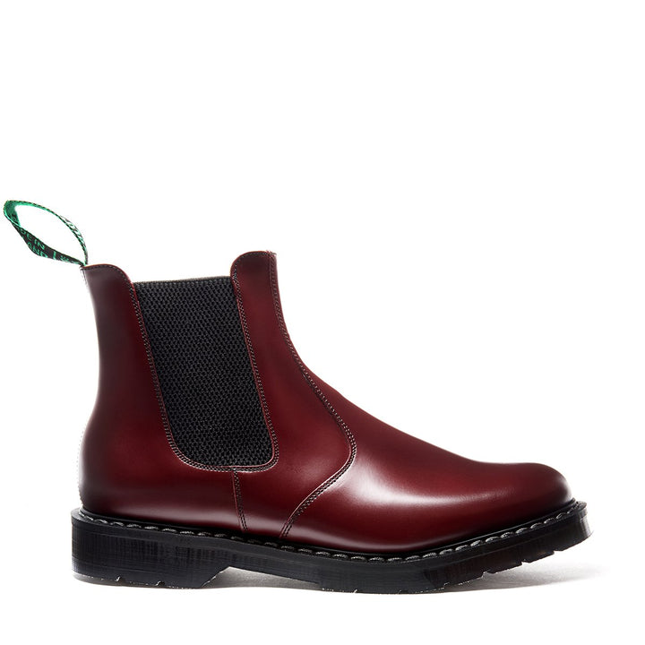 Oxblood Hi-Shine Solovair Dealer Boots Men's Chelsea Boots | 036712AGN