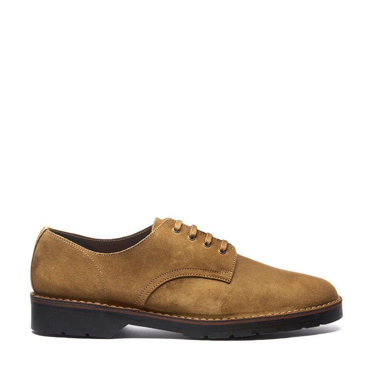 Tan Solovair Suede 4 Eye Men's Gibson Shoes | 159063TER